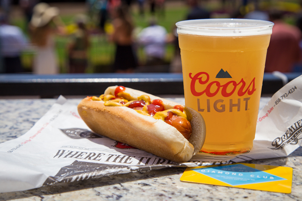 Coors Light & Hot Dog
