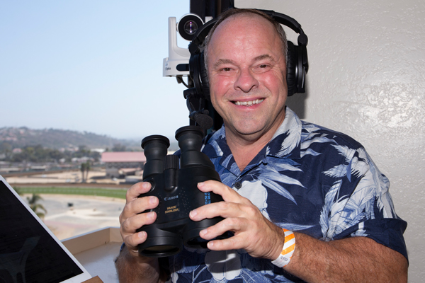 Larry Collmus at Del Mar