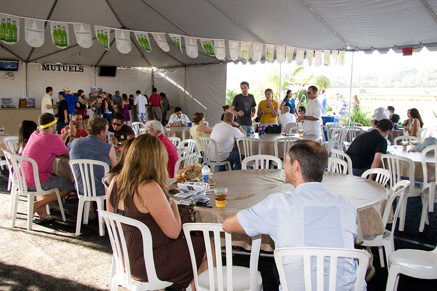 Seaside Tropical Cabana Party Tables