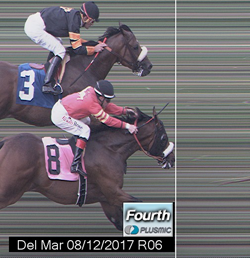 Photo finish for Aug 12, 2017 6, 4th place