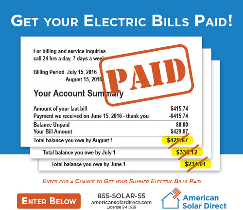 Enter for a chance to Get Your Summer Bills Paid