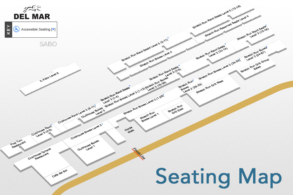 Del Mar Thoroughbred Club Seating Chart